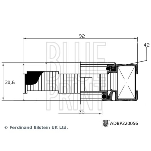 Blue Print 1x ADBP220056BP Luftfilter, Kurbelgeh&Atilde;&curren;useentl&Atilde;&frac14;ftung