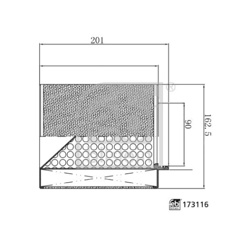 Febi Bilstein 173116 Luftfilter, 1 St&uuml;ck