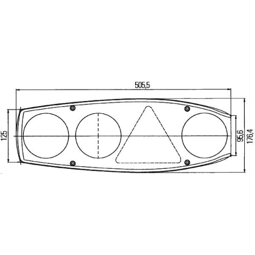 Heckleuchte HELLA 2VP 343 590-017 f&uuml;r HYMER KNAUS, links