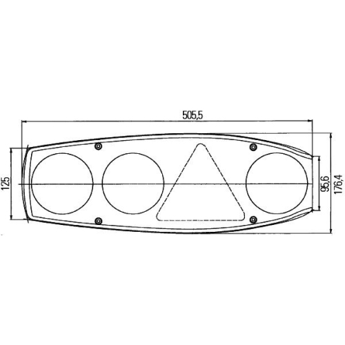 Heckleuchte HELLA 2VA 341 419-011 f&uuml;r HYMER KNAUS, links