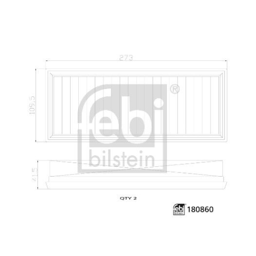 Luftfiltersatz FEBI BILSTEIN 180860 f&uuml;r MERCEDES-BENZ