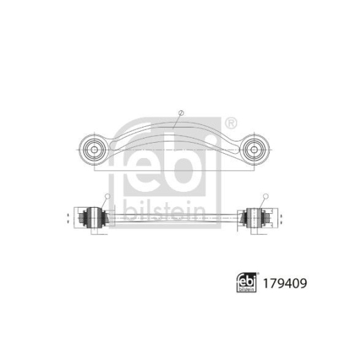 Lenker, Radaufh&auml;ngung FEBI BILSTEIN 179409 f&uuml;r MERCEDES-BENZ, Hinterachse rechts