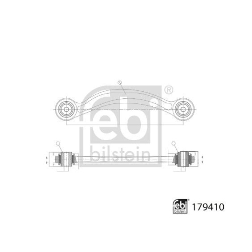 Lenker, Radaufh&auml;ngung FEBI BILSTEIN 179410 f&uuml;r MERCEDES-BENZ, Hinterachse links