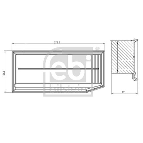 Luftfilter FEBI BILSTEIN 174599 f&uuml;r NISSAN RENAULT DACIA