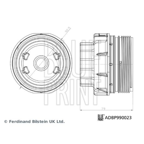 Blue Print 1x ADBP990023BP &Atilde;&ndash;lfilterdeckel