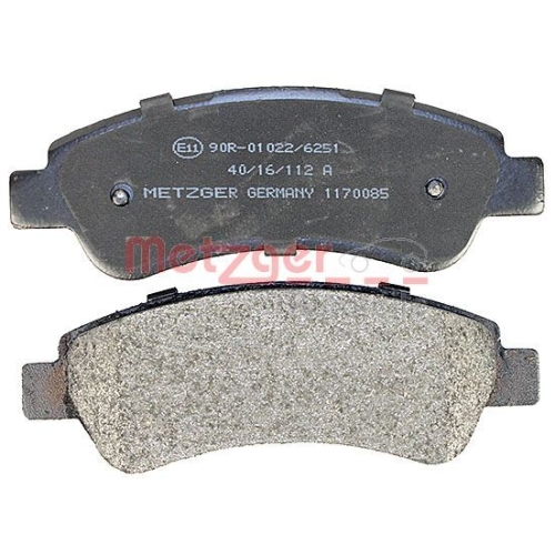 Bremsbelagsatz, Scheibenbremse METZGER 1170085 f&uuml;r CITRO&Euml;N FIAT PEUGEOT