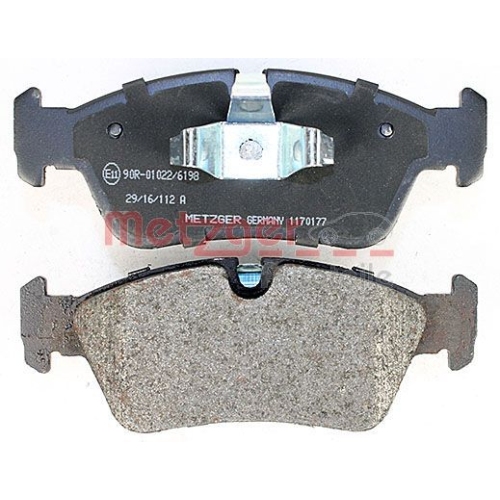 Bremsbelagsatz, Scheibenbremse METZGER 1170177 f&uuml;r BMW, Vorderachse