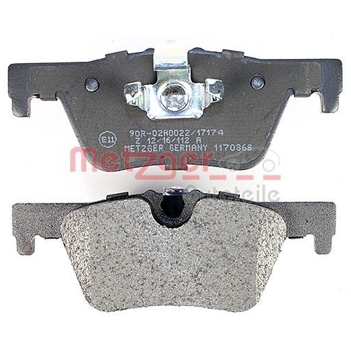 Bremsbelagsatz, Scheibenbremse METZGER 1170368 f&uuml;r BMW, Hinterachse