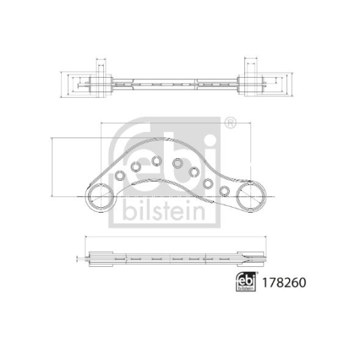 Lenker, Radaufh&auml;ngung FEBI BILSTEIN 178260 f&uuml;r MERCEDES-BENZ, Hinterachse links