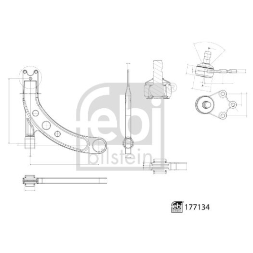 Lenker, Radaufh&auml;ngung FEBI BILSTEIN 177134 f&uuml;r AUDI SEAT SKODA VW