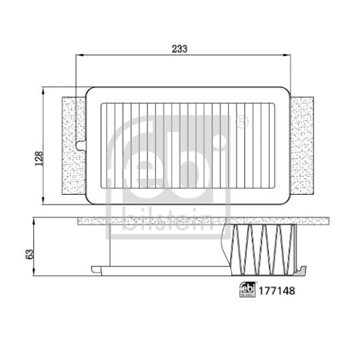 Luftfilter FEBI BILSTEIN 177148 f&uuml;r RENAULT
