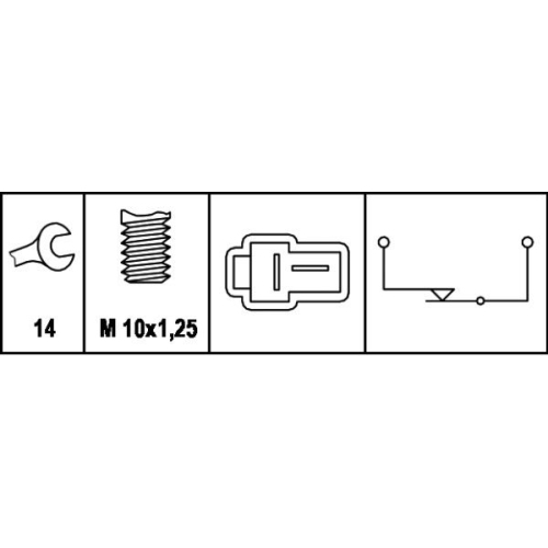 Bremslichtschalter HELLA 6DD 008 622-421 f&uuml;r CITRO&Euml;N FORD MITSUBISHI NISSAN KIA