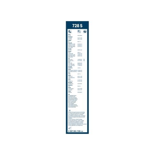 Bosch Wischblattsatz 728S 3 397 001 728 Wischerblatt