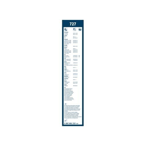 Bosch Wischblattsatz 727 3 397 001 727 Wischerblatt