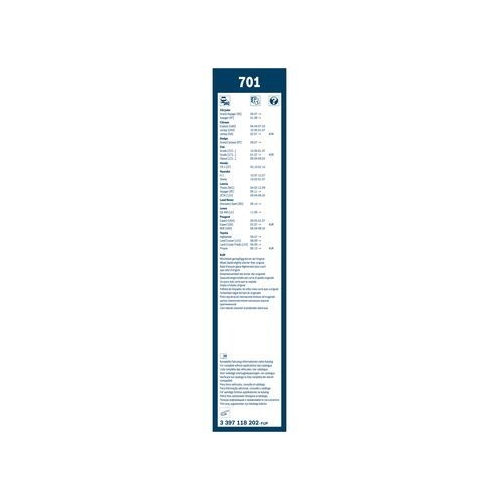 Bosch Wischblattsatz 701 3 397 118 202 Wischerblatt