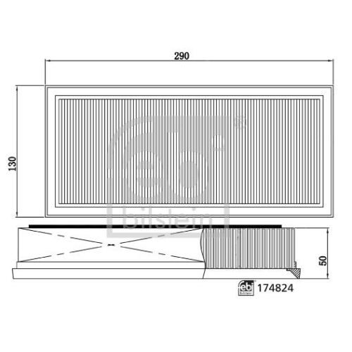 Febi Bilstein 174824 Luftfiltersatz, 1 St&uuml;ck