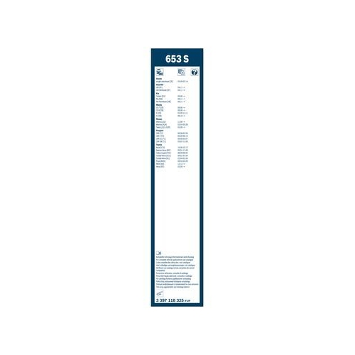 Bosch Wischblattsatz 653S 3 397 118 325 Wischerblatt