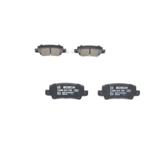 Bremsbelagsatz, Scheibenbremse BOSCH 0 986 424 790 f&uuml;r TOYOTA LEXUS, Hinterachse