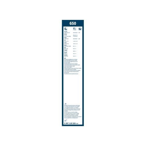 Bosch Wischblattsatz 650 3 397 118 320 Wischerblatt