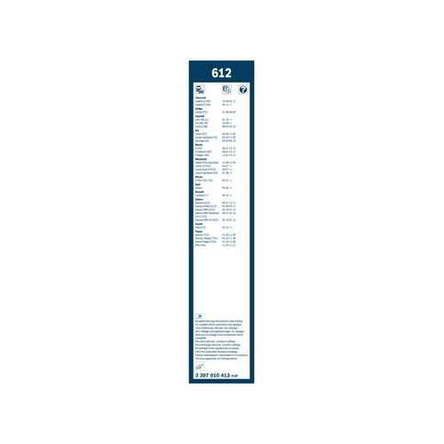 Bosch Wischblattsatz 612 3 397 010 413 Wischerblatt