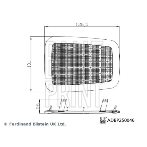 Blue Print 1x ADBP250046BP Innenraumfilter, Batteriegeh&Atilde;&curren;use