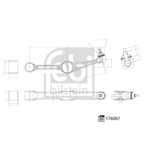 Febi Bilstein 1x 176067 Querlenker mit Lagern und Gelenk