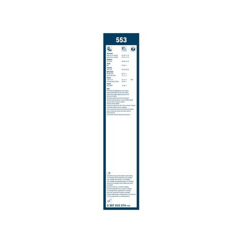 Bosch Wischblattsatz 553 3 397 010 274 Wischerblatt
