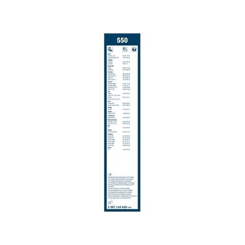 Bosch Wischblattsatz 550 3 397 118 420 Wischerblatt