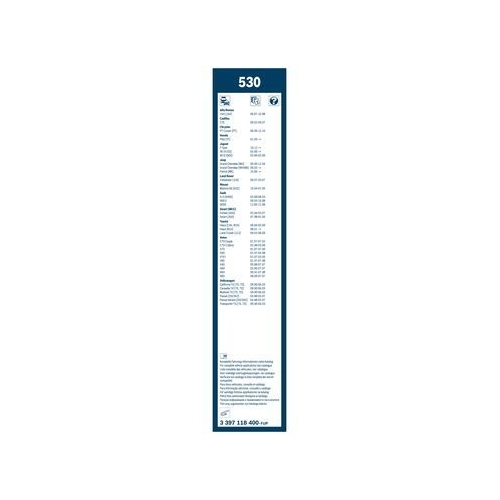 Bosch Wischblattsatz 530 3 397 118 400 Wischerblatt