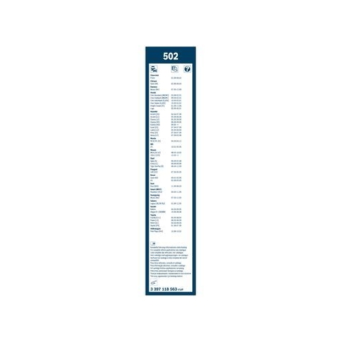 Bosch Wischblattsatz 502 3 397 118 563 Wischerblatt