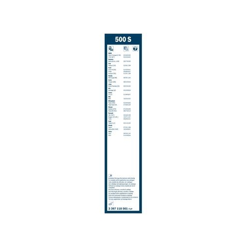 Bosch Wischblattsatz 500S 3 397 118 561 Wischerblatt