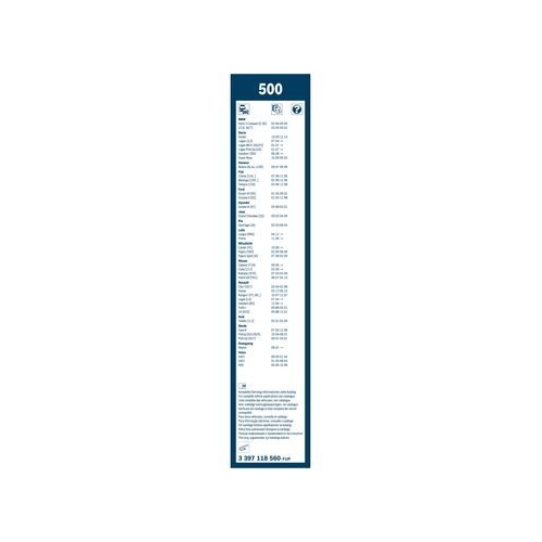 Bosch Wischblattsatz 500 3 397 118 560 Wischerblatt