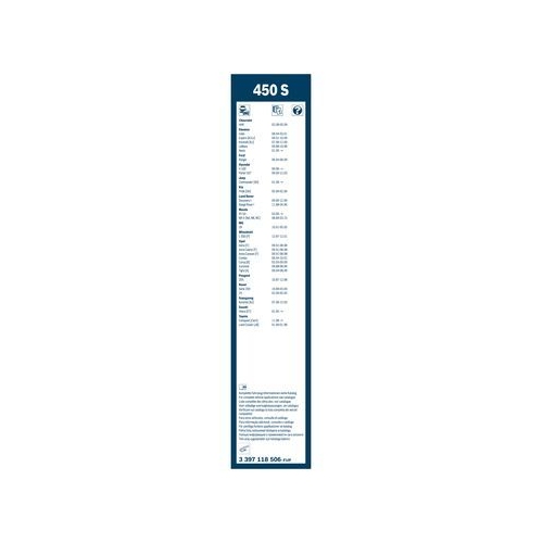 Bosch Wischblattsatz 450S 3 397 118 506 Wischerblatt