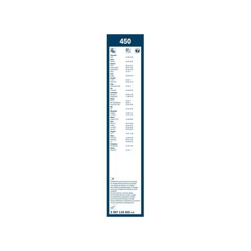 Bosch Wischblattsatz 450 3 397 118 505 Wischerblatt