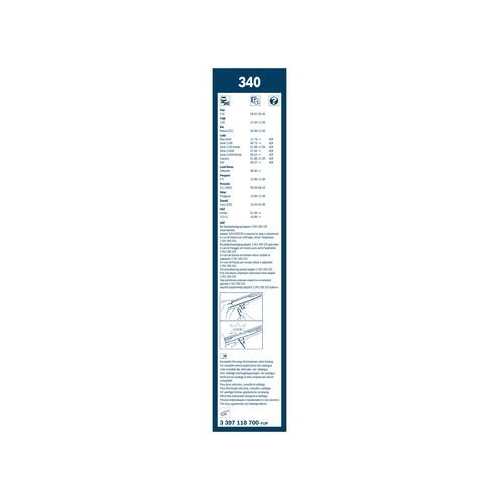 Bosch Wischblattsatz 340 3 397 118 700 Wischerblatt