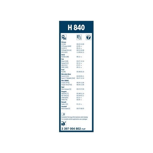 Bosch Wischblatt H840 3 397 004 802 Wischerblatt