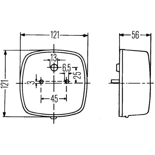 Heckleuchte HELLA 2SE 002 578-707 f&uuml;r AEBI DAF FIAT IVECO OPEL RENAULT VOLVO