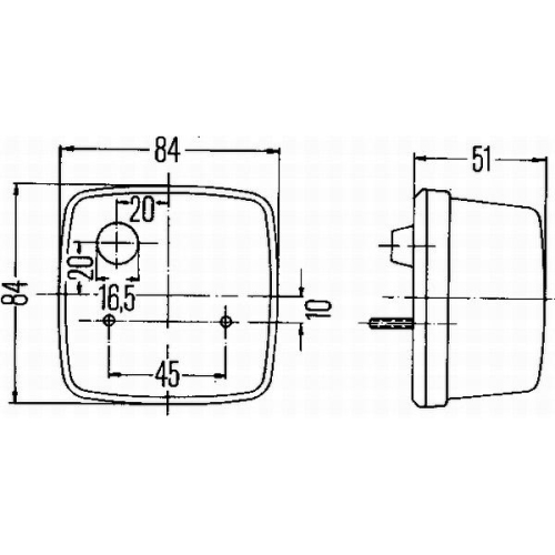 Heckleuchte HELLA 2SW 003 014-131 f&uuml;r AEBI DAF IVECO K&Auml;SSBOHRER OPEL SCANIA HAKO