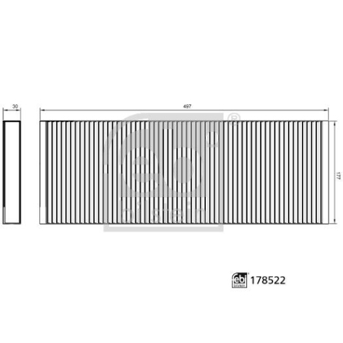 Filter, Innenraumluft FEBI BILSTEIN 178522 f&uuml;r IVECO MAN MERCEDES-BENZ SCANIA