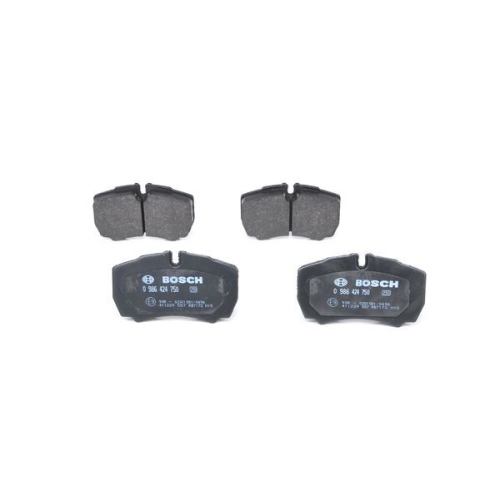 Bremsbelagsatz, Scheibenbremse BOSCH 0 986 424 750 f&uuml;r FORD IVECO, Hinterachse