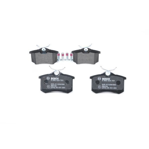 Bremsbelagsatz, Scheibenbremse BOSCH 0 986 424 751 f&uuml;r ALFA ROMEO CITRO&Euml;N FIAT