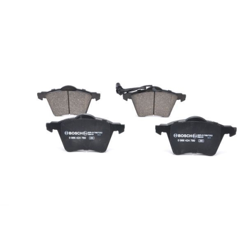 Bremsbelagsatz, Scheibenbremse BOSCH 0 986 424 780 f&uuml;r FORD SEAT VW, Vorderachse