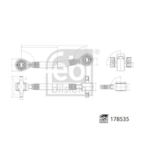 Lenker, Radaufh&auml;ngung FEBI BILSTEIN 178535 f&uuml;r MERCEDES-BENZ, Vorderachse links
