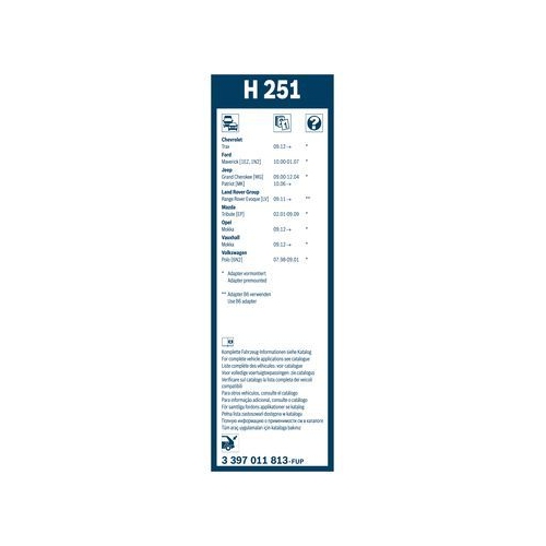 Bosch Wischblatt H251 3 397 011 813 Wischerblatt