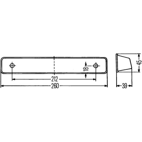 Kennzeichenleuchte HELLA 2KA 001 610-001 f&uuml;r AEBI AUW&Auml;RTER DAF IKARUS MACK MAN