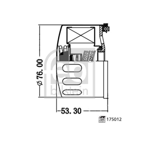 Febi Bilstein 1x 175012 &Ouml;lfilter