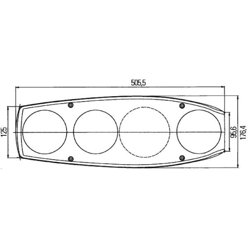 Heckleuchte HELLA 2VA 341 419-111 f&uuml;r HYMER, links