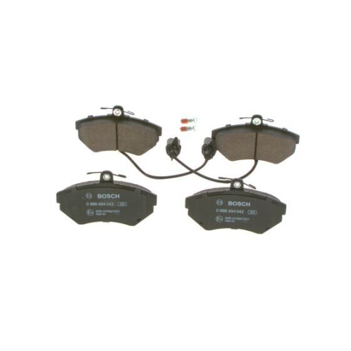 Bremsbelagsatz, Scheibenbremse BOSCH 0 986 494 042 f&uuml;r AUDI VW, Vorderachse