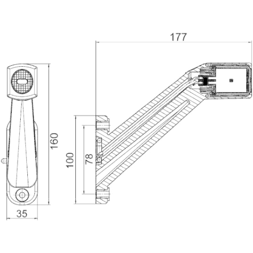 Heckleuchte HELLA 2VP 340 961-111 f&uuml;r DAF SCANIA KRONE FELDBINDER, links