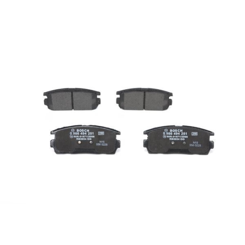 Bremsbelagsatz, Scheibenbremse BOSCH 0 986 494 251 f&uuml;r OPEL SAAB VAUXHALL HOLDEN